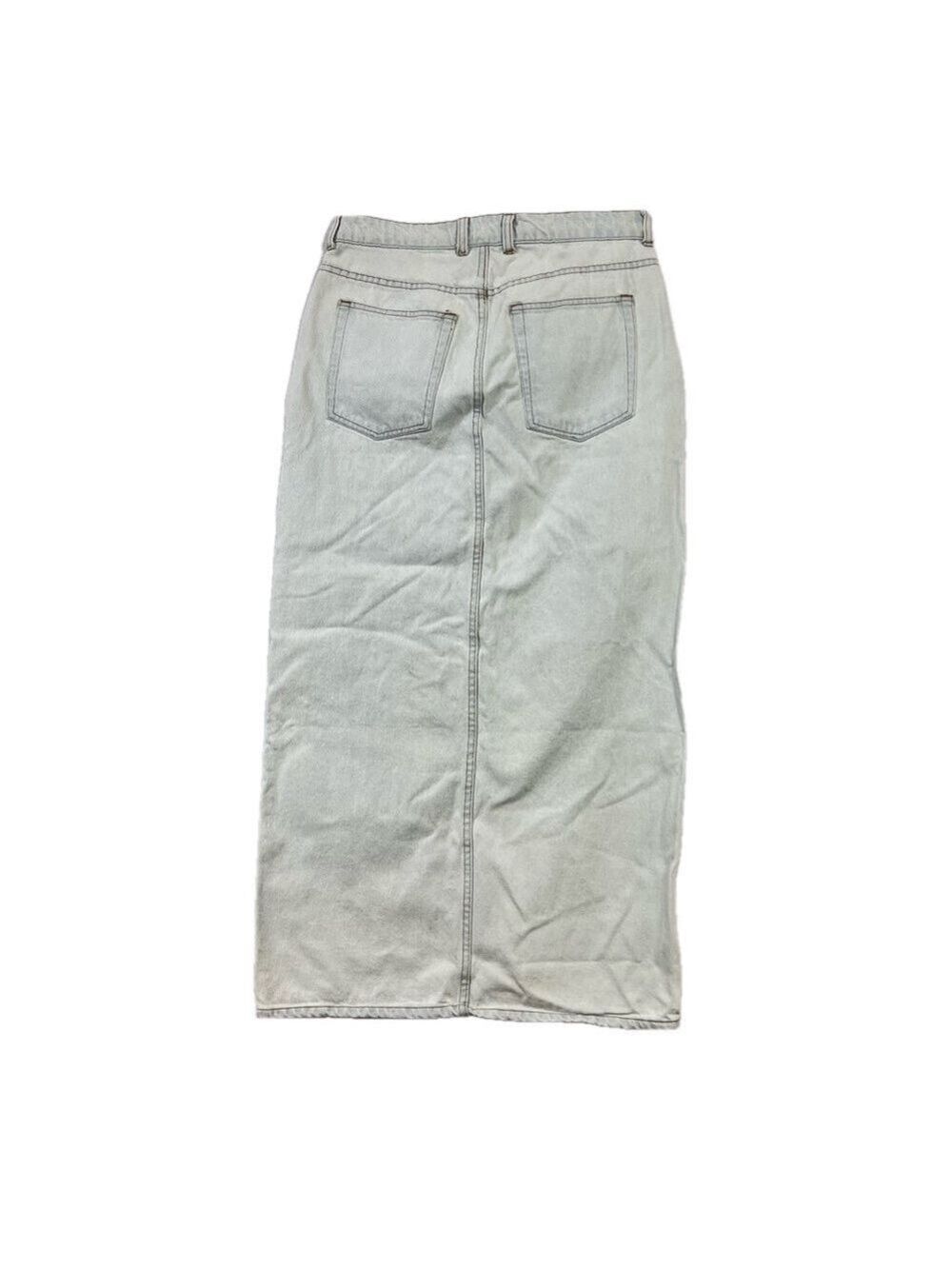 Industry Republic Clothing Maxi Skirt Women's Sz 8 Light Washed Denim Blue Long - Picture 2 of 9